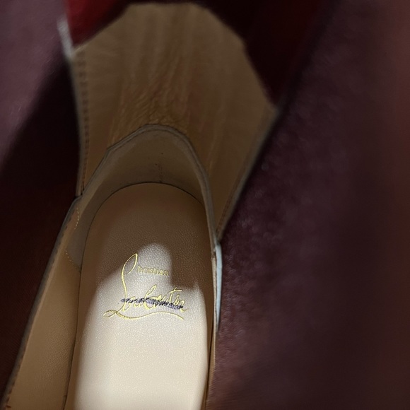 Christian Louboutin Glorina Bourbon Leather Chelsea Boots calf shoes - Picture 10 of 11